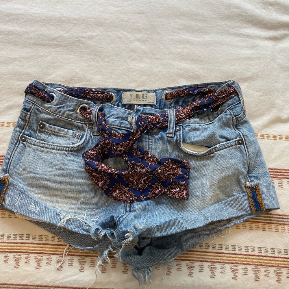 Free people jean shorts